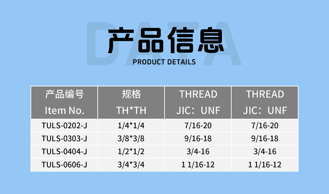 TULS-J-1接头参数
