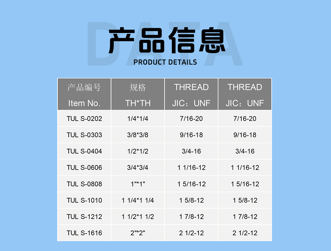 TULS-双美制弯力古产品参数