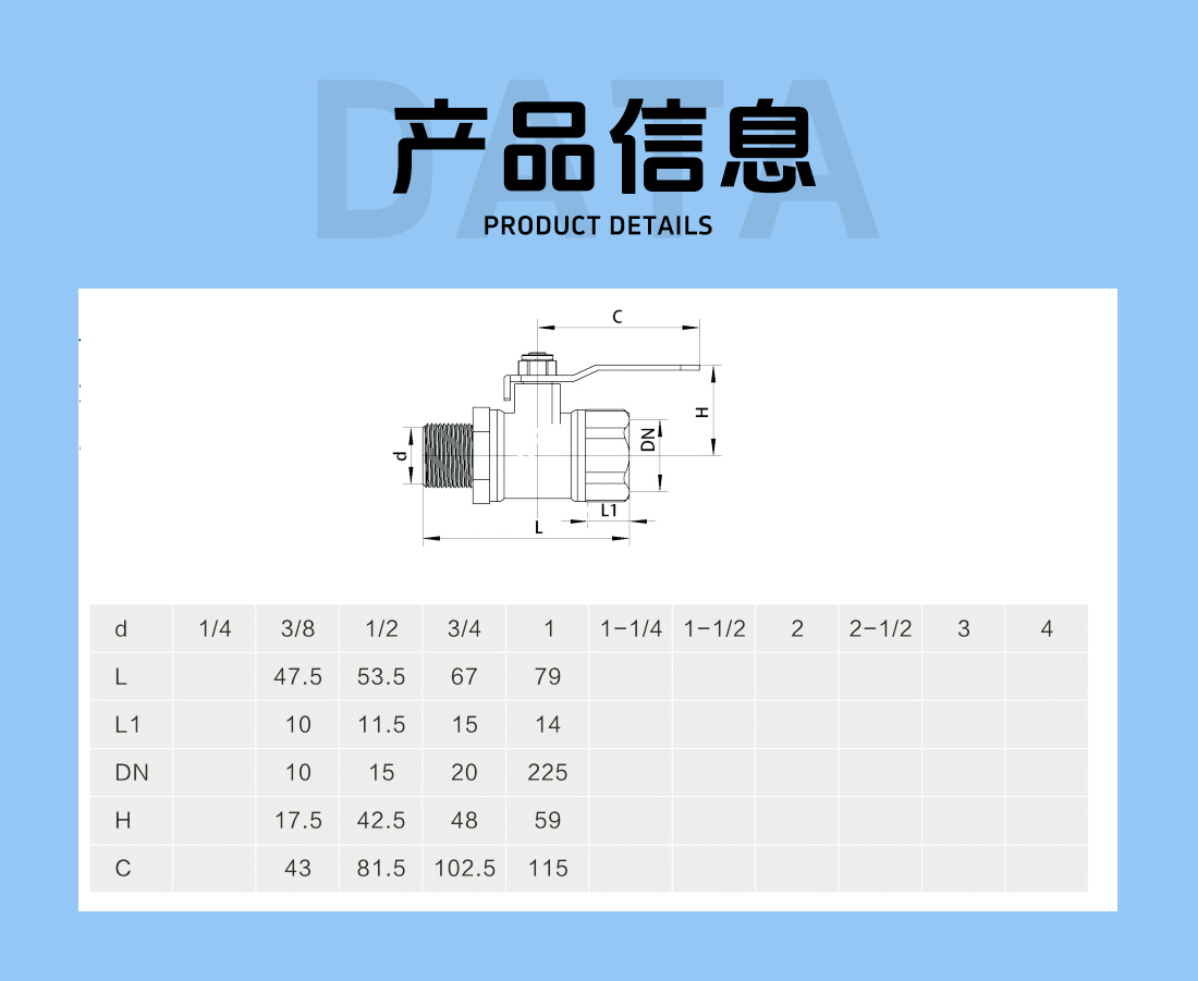 TWK 黄铜球阀参数
