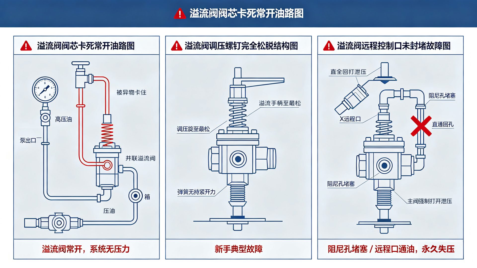 溢流阀故障点