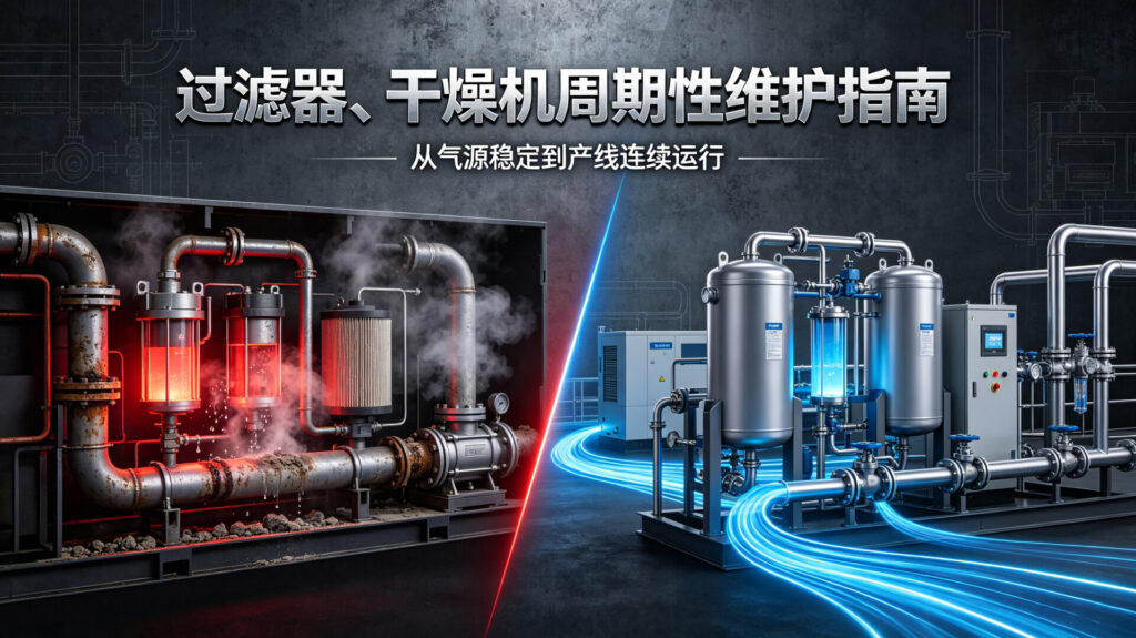 拒绝气源故障停工！气动过滤器干燥机周期性维护方案