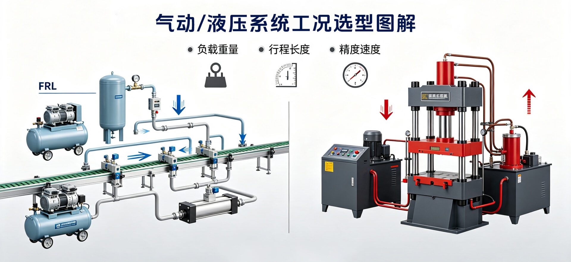 气动与液压系统选型：兼顾不同工况需求