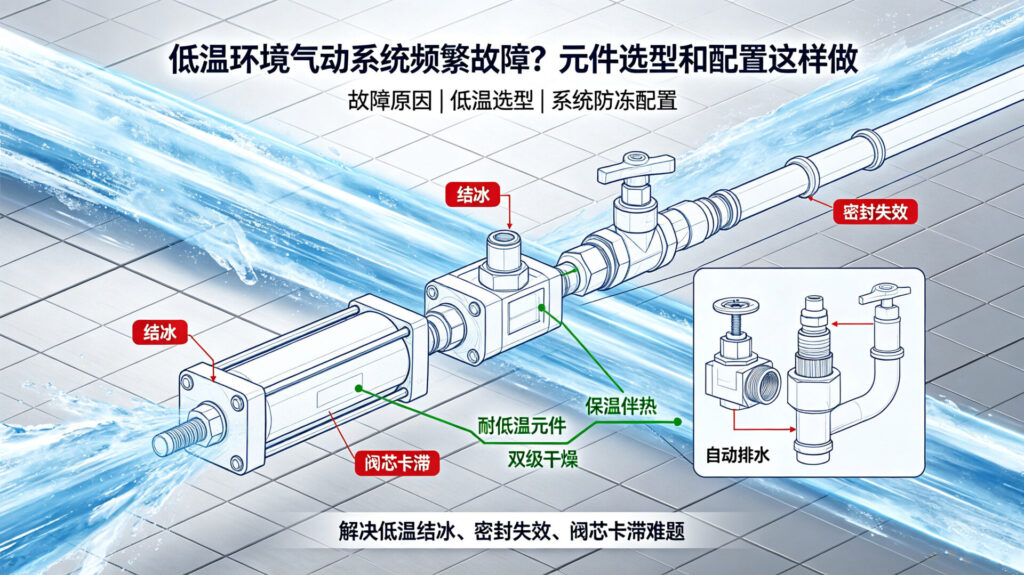 低温环境气动系统频繁故障？元件选型和配置这样做