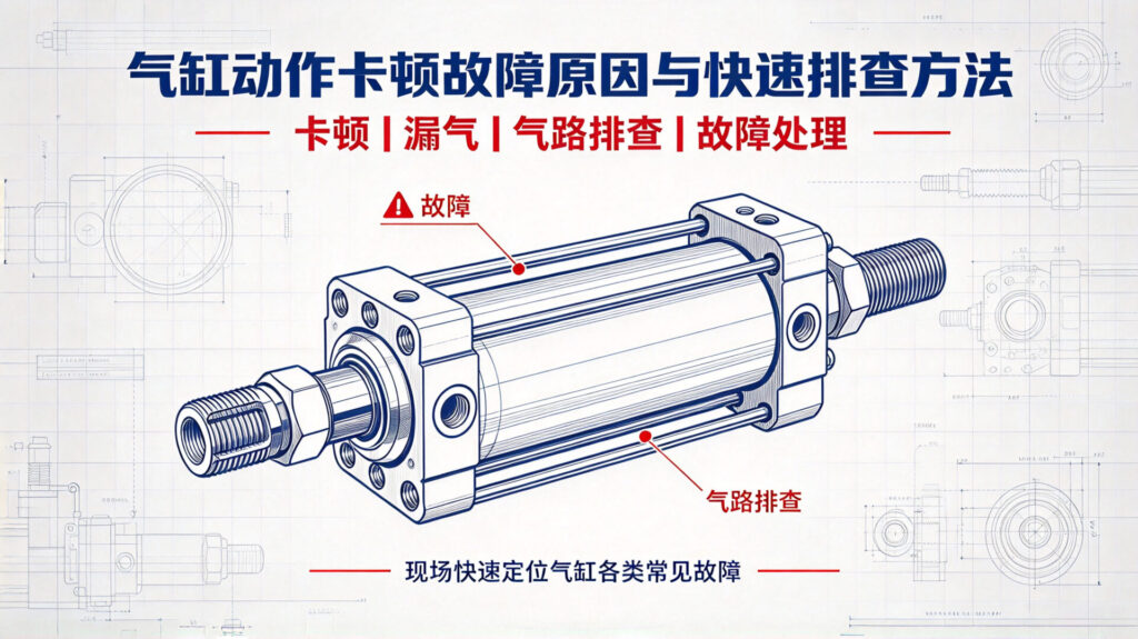 气缸动作卡顿故障原因与快速排查方法
