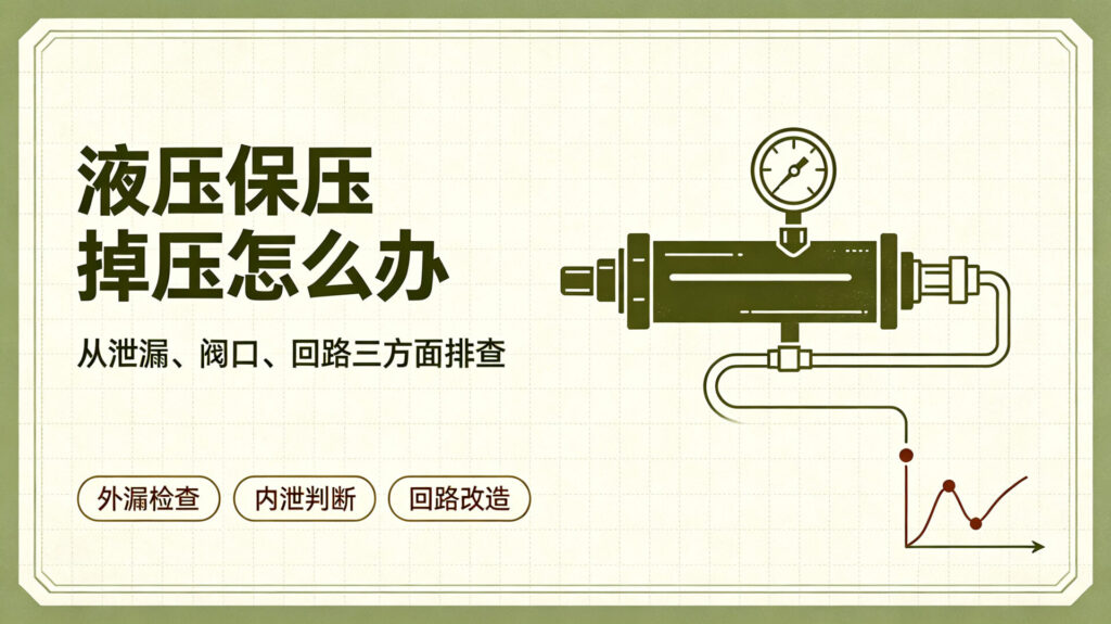 液压老是泄压漏油?泄漏排查 + 密封件更换一步到位