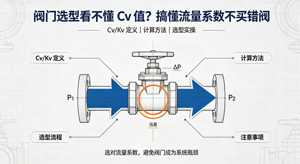 阀门选型看不懂 Cv 值?搞懂流量系数不买错阀