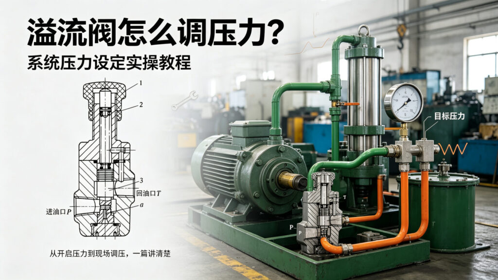 溢流阀怎么调压力？系统压力设定实操教程