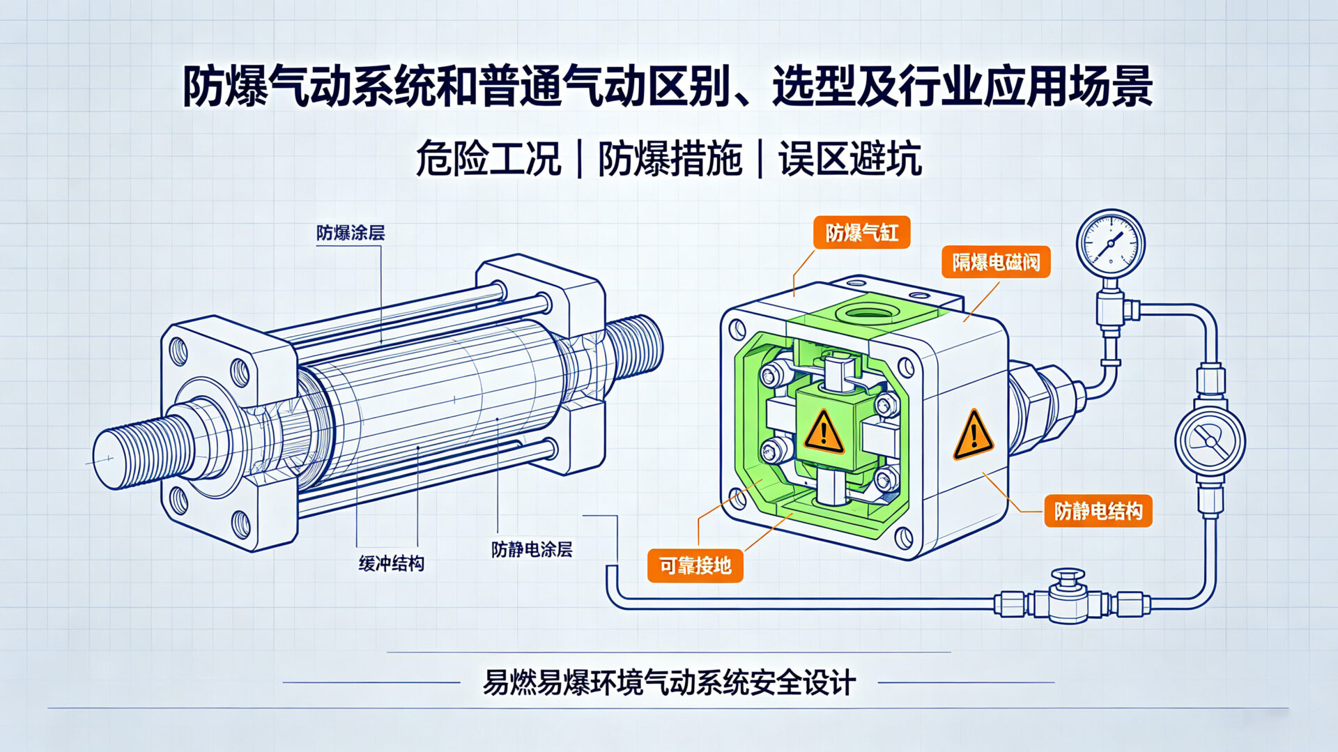 防爆气动系统和普通气动区别、选型及行业应用场景