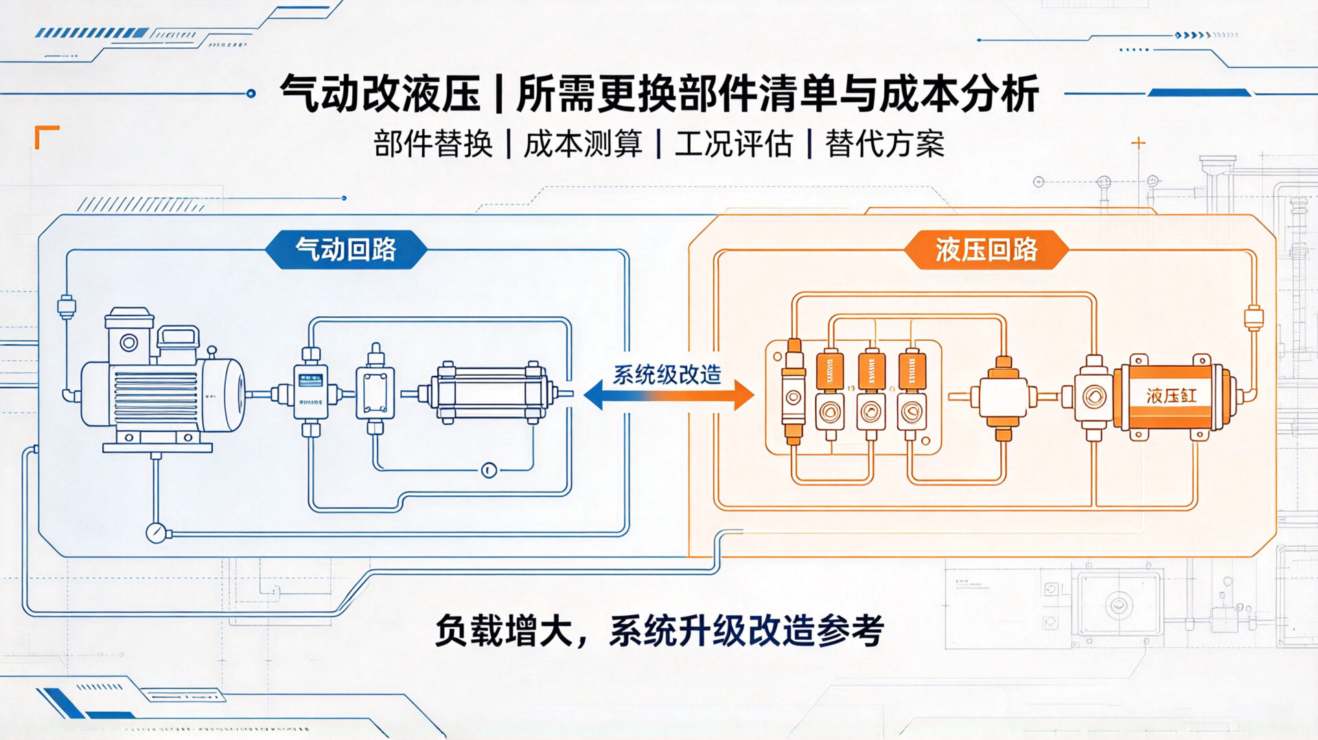 气动改液压｜所需更换部件清单与成本分析