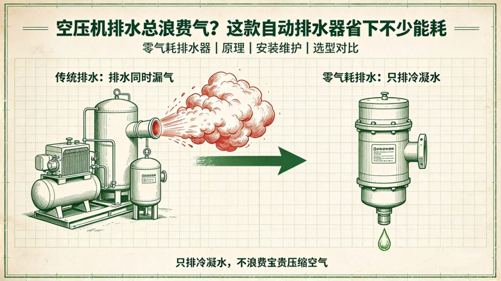 空压机排水总浪费气?这款自动排水器省下不少能耗
