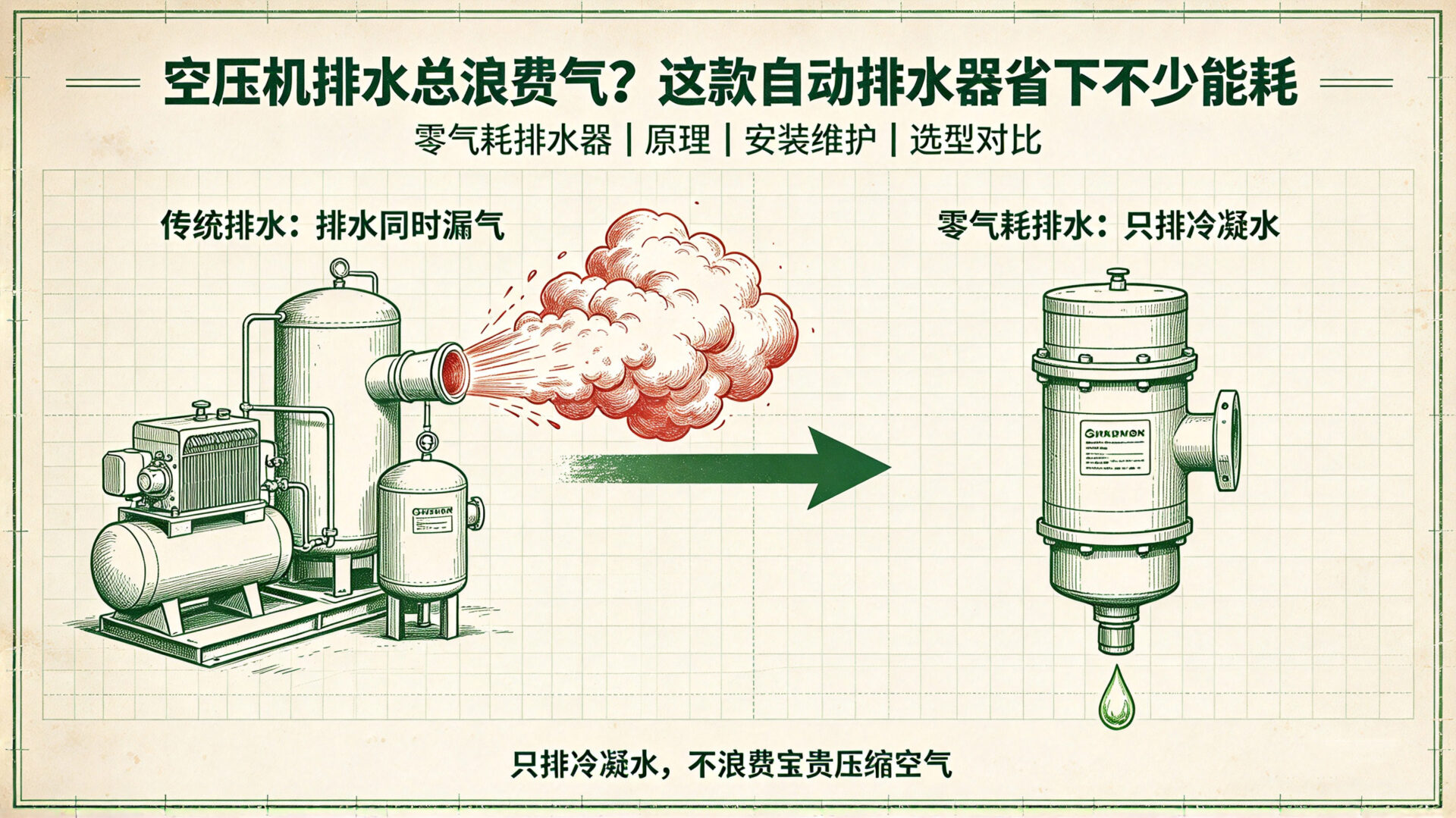空压机排水总浪费气？这款自动排水器省下不少能耗